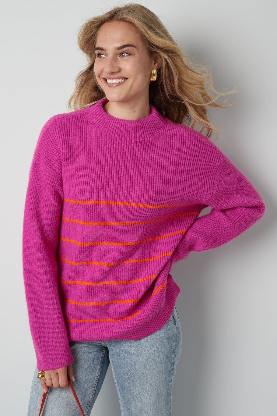 Basic Bliss sweater - orange pink h5Picture7